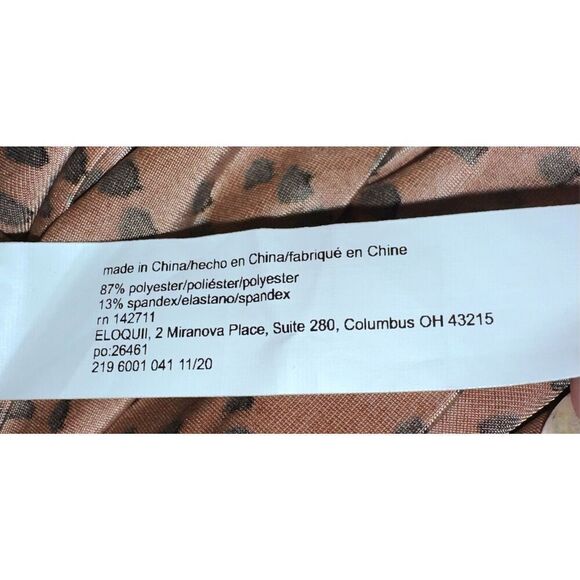 NEW WITH TAGS ELOQUII Elements Pleated Skirt Maxi Skirt Womens BROWN AND BLACK P - Picture 6 of 7